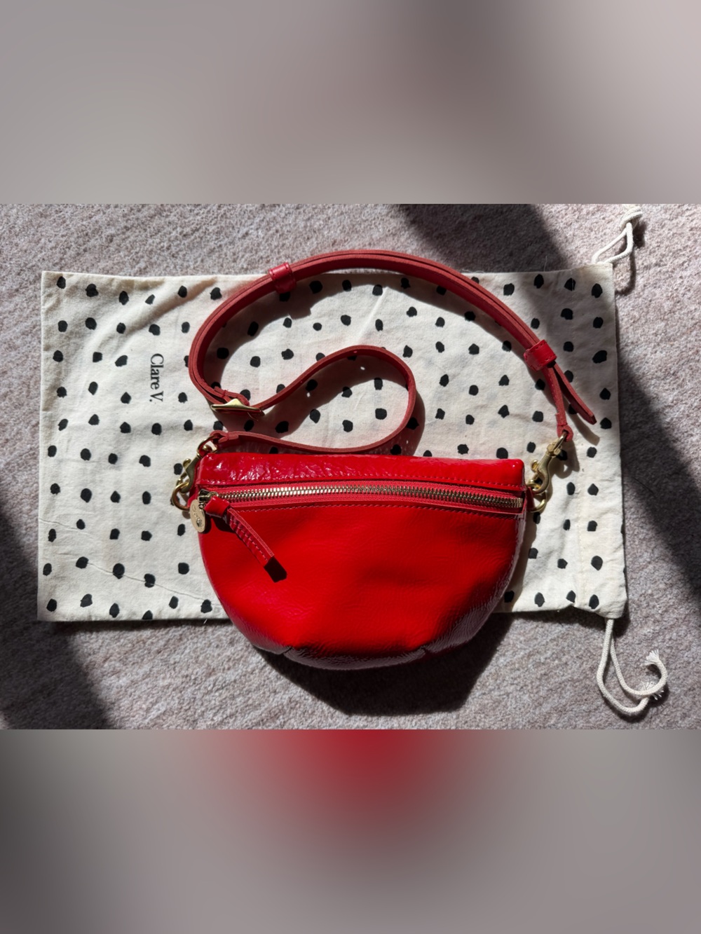 Clare V. Petite Fanny Super Red